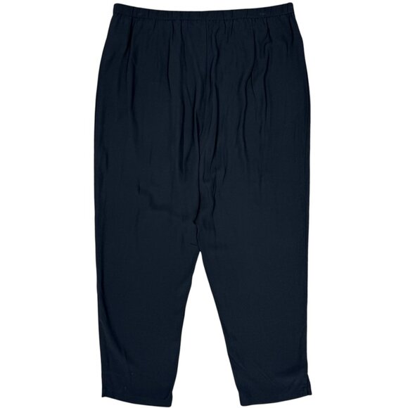 EUC Women's EILEEN FISHER Georgette Crepe Silk Pull-On Pant | Size PL - Picture 3 of 6